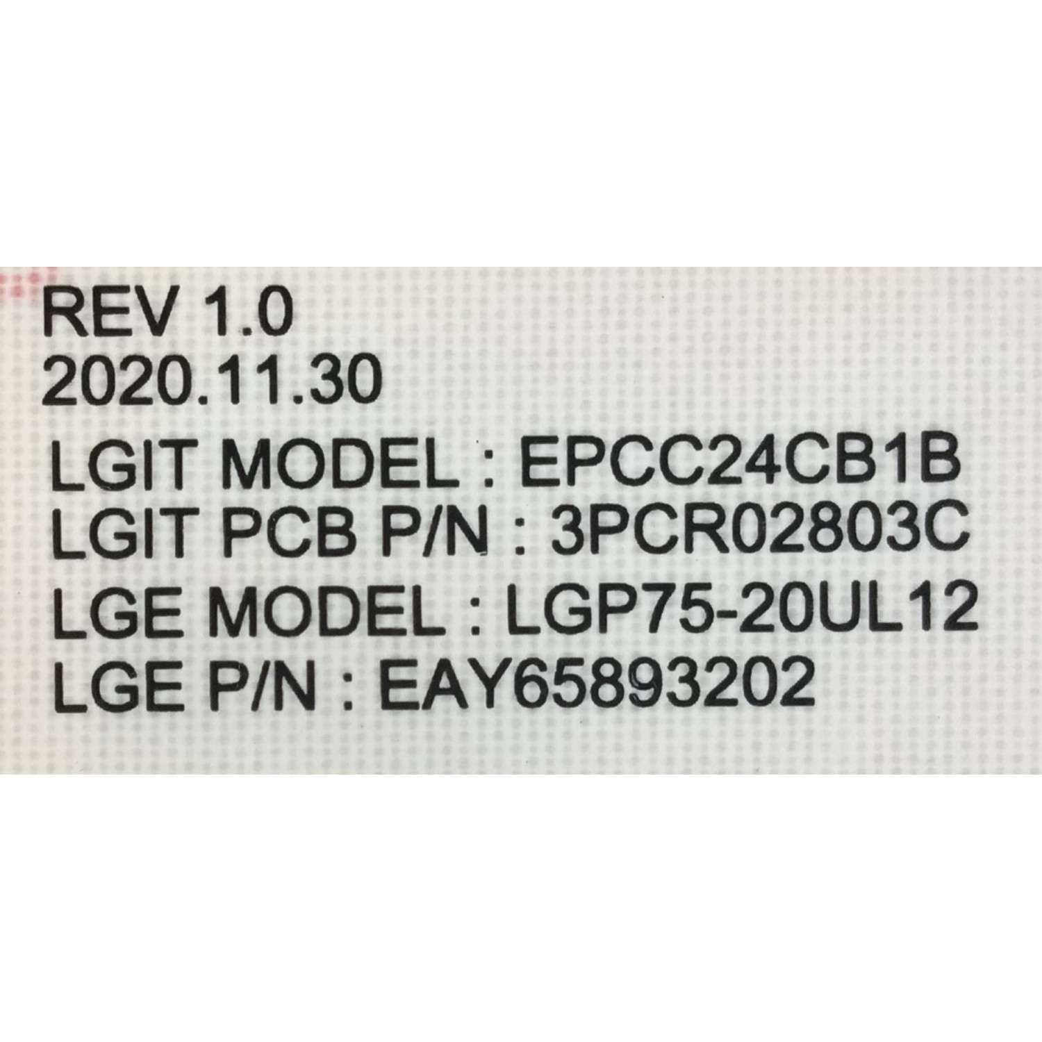 FUENTE DE PODER PARA TV LG NANOCELL / NUMERO DE PARTE EAY65893202 / LGP75-20UL12 / 65893202 / EPCC24CB1B / 3PCR02803C / PANEL NC750EQH-ABKH1 / DISPLAY HV750QUB-E7D / MODELO 75NANO85APA / 75NAN085APA  75NANO85APA.BUSFLKR - Imagen 2